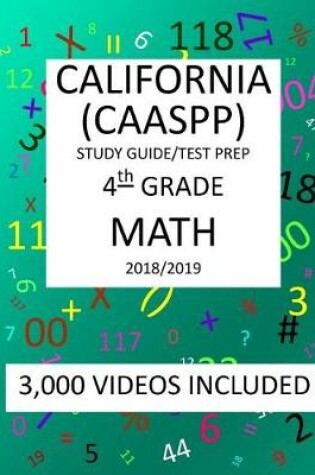 Cover of 4th Grade CALIFORNIA CAASPP, MATH, Test Prep