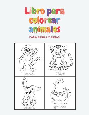 Book cover for Libro para Colorear Animales para niños y niñas