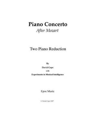 Book cover for Piano Concerto (After Mozart) 2 piano arrangement