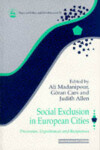 Book cover for Social Exclusion in European Cities