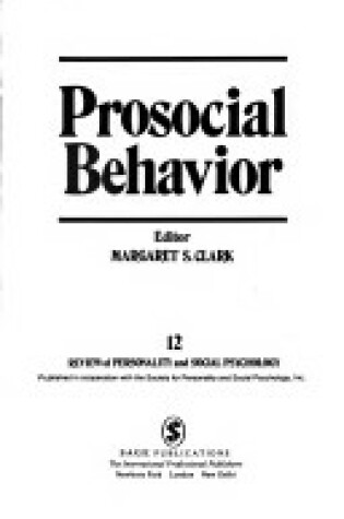 Cover of Prosocial Behavior