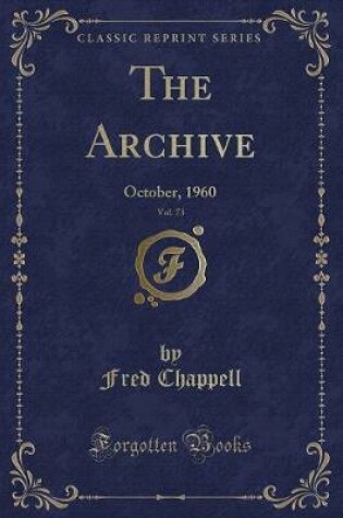 Cover of The Archive, Vol. 73
