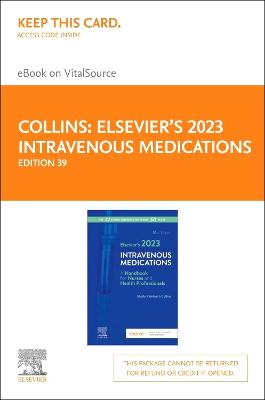 Book cover for Elsevier's 2023 Intravenous Medications - Elsevier eBook on Vitalsource (Retail Access Card)