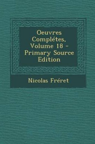 Cover of Oeuvres Completes, Volume 18