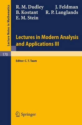 Cover of Lectures in Modern Analysis and Applications III