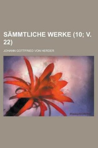 Cover of Sammtliche Werke (10; V. 22 )