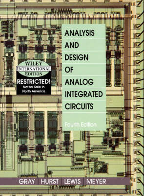 Book cover for Analysis and Design of Analog Integrated Circuits