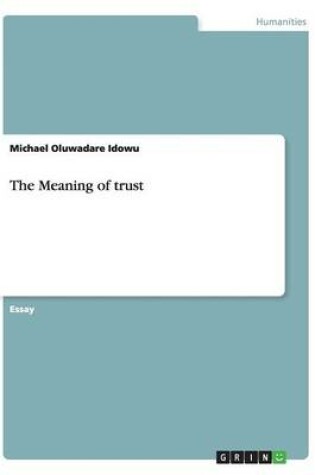 Cover of The Meaning of trust