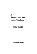 Cover of A Beginner's Guide to the Cantos of Ezra Pound