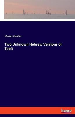 Book cover for Two Unknown Hebrew Versions of Tobit