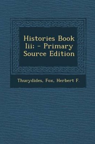 Cover of Histories Book III;