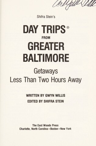 Cover of Shifra Stein's Day Trips from Greater Baltimore