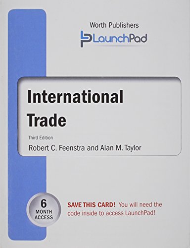 Book cover for Launchpad for Feenstra's International Trade (Six Month Access)