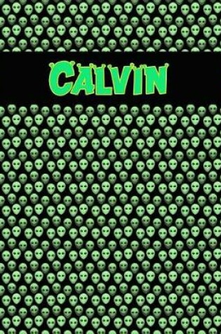 Cover of 120 Page Handwriting Practice Book with Green Alien Cover Calvin