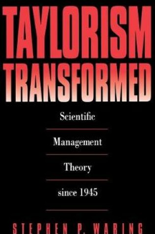 Cover of Taylorism Transformed