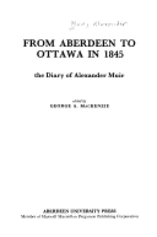 Cover of From Aberdeen to Ottawa