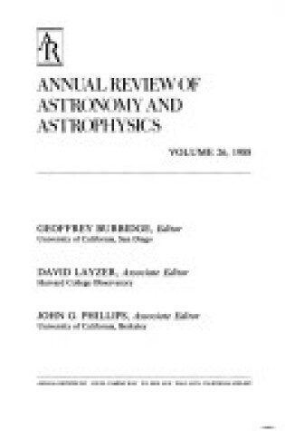 Cover of Annual Review of Astronomy and Astrophysics, 1988