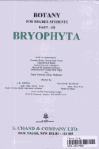 Cover of Botany for Degree Students: Bryophyta