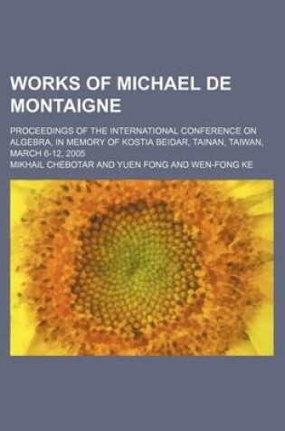 Cover of Works of Michael de Montaigne