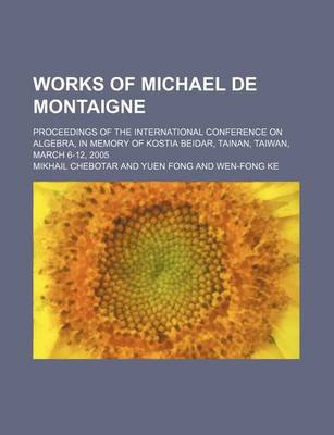 Book cover for Works of Michael de Montaigne
