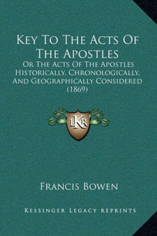 Cover of Key to the Acts of the Apostles