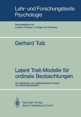 Cover of Latent Trait-Modelle für ordinale Beobachtungen