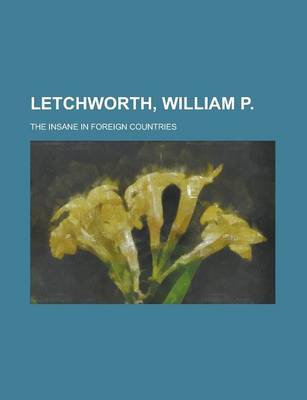 Book cover for Letchworth, William P