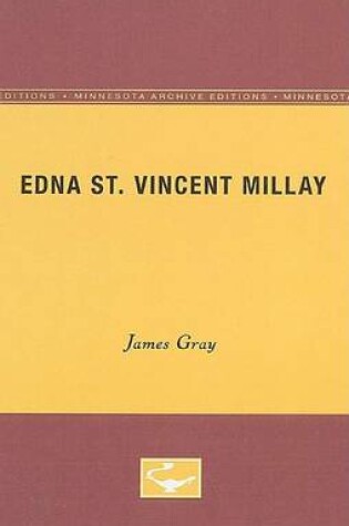 Cover of Edna St. Vincent Millay: University of Minnesota Pamphlets on American Writers