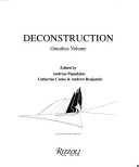 Book cover for Deconstruction