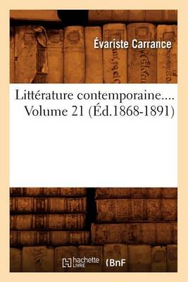 Book cover for Litterature Contemporaine. Volume 21 (Ed.1868-1891)