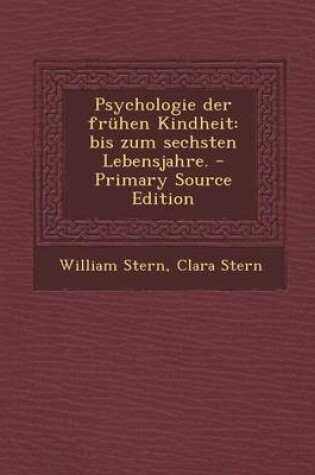 Cover of Psychologie Der Fruhen Kindheit