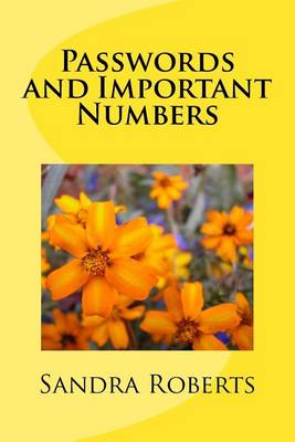 Book cover for Passwords and Important Numbers