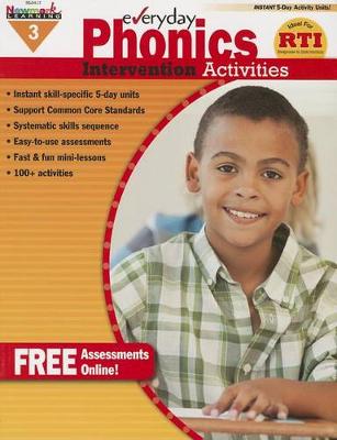 Cover of Everyday Phonics Intervention Activities Grade 3 Book Teacher Resource