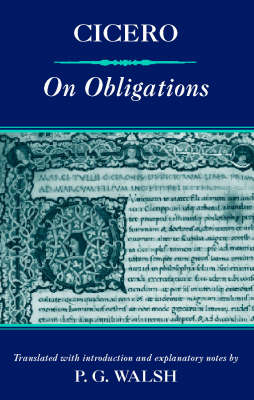 Book cover for Cicero: On Obligations (De Officiis)