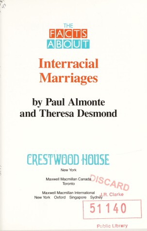 Book cover for Interracial Marriage