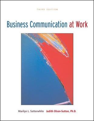 Book cover for Business Communication at Work with OLC Premium Content Card