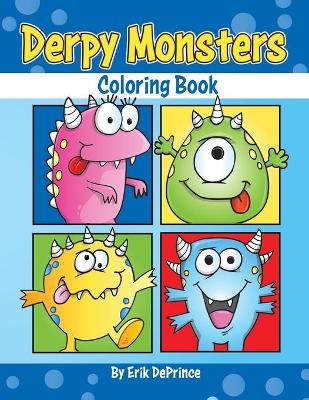 Book cover for Derpy Monsters Coloring Book