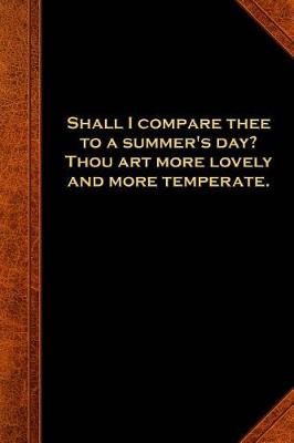 Cover of 2019 Daily Planner Shakespeare Quote Summer Day Sonnet 384 Pages