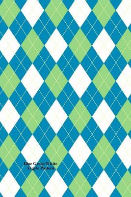 Book cover for Blue Green White Argyle Pattern