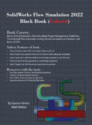 Book cover for SolidWorks Flow Simulation 2022 Black Book (Colored)