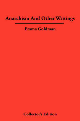 Cover of Anarchismn And Other Writings