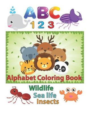 Book cover for ABC 123 Alphabet Coloring Book