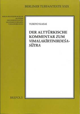 Cover of Der Altturkische Kommentar Zum Vimalakirtinirdesa-Sutra