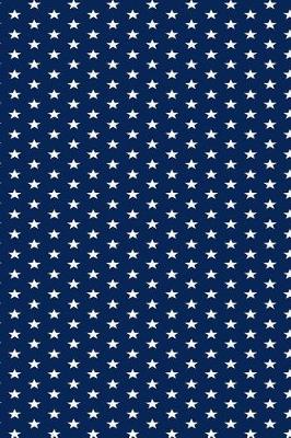 Book cover for Journal White Stars Blue Background Design Pattern