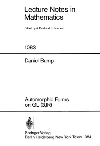 Cover of Automorphic Forms on Gl (3, Tr)