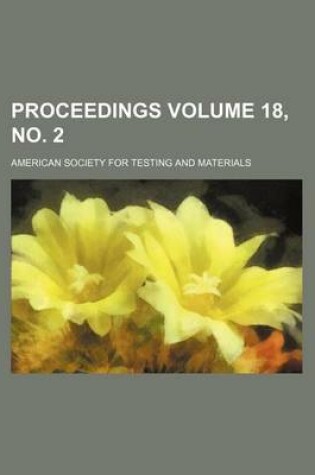 Cover of Proceedings Volume 18, No. 2