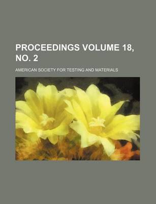 Book cover for Proceedings Volume 18, No. 2