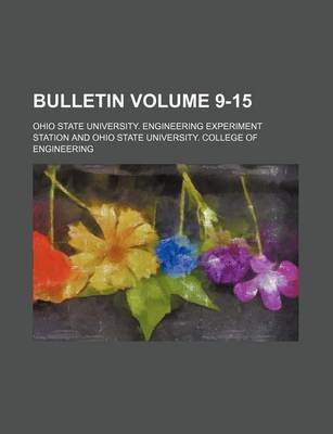 Book cover for Bulletin Volume 9-15