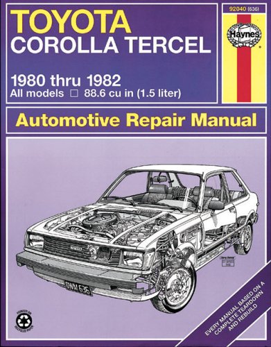 Book cover for Toyota Corolla Tercel (1980-1982) Haynes Repair Manual (USA)