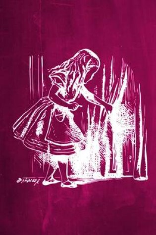 Cover of Alice in Wonderland Chalkboard Journal - Alice and The Secret Door (Pink)